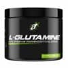 Close up render of Athletic Sport L-Glutamine 100% premium Pharmaceutical Grade 200g on a white background.