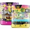 Image of G Fuel Gamma Labs twin pack side by side, close up, white background