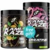 Close up image of Athletic Sport Kamikaze twin pack plus free creatine deal with white background.