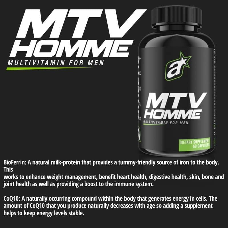 Athletic Sport MTV Homme Multivitamin for Men Me Muscle