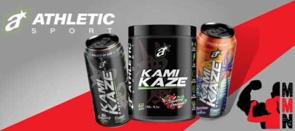 ATHLETIC SPORT KAMIKAZE PRE-WORKOUT 60 SERVE + FREE SAME DAY